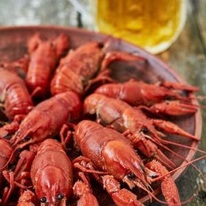 Boiled crayfish